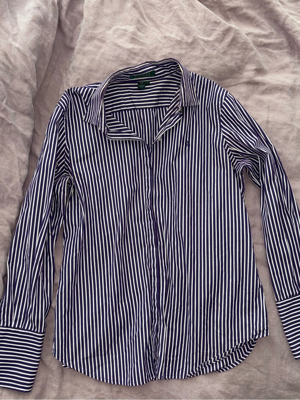 Lauren Ralph Lauren 100% Cotton Striped Button Down